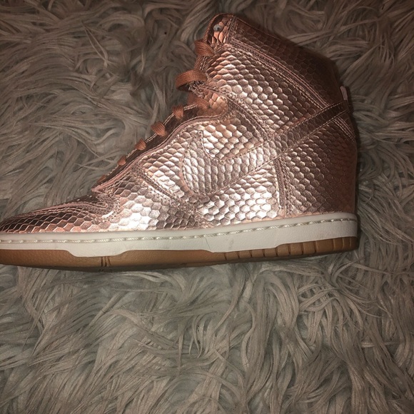 Nike Shoes | Nike Dunk Rose Gold Wedge | Poshmark